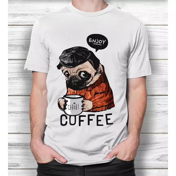 Coffee Pug - Férfi póló
