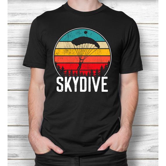 Skydive - Siklóernyő mintás férfi póló
