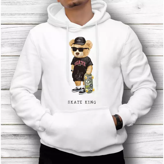 Skate King - Medve mintás férfi pulóver