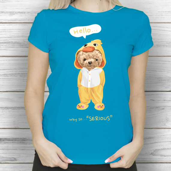 Serious - Medve mintás női póló